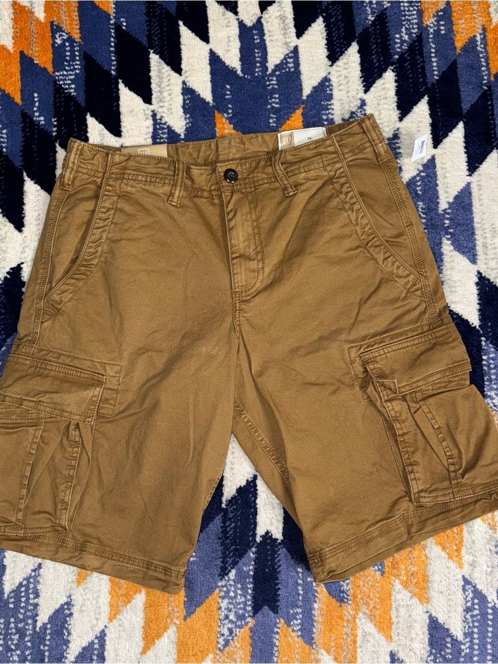 GAP Cargo Shorts Mens 29 brown Utility Cotton Khakis new NWT